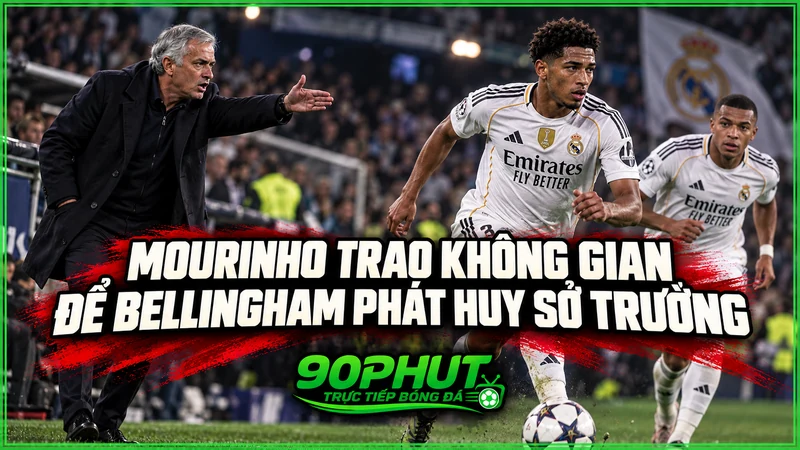 Mourinho trao không gian để Bellingham phát huy sở trường